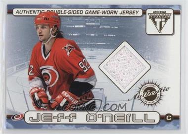 2001-02 Pacific Private Stock Titanium - Authentic Double-Sided Game-Worn Jersey #62 - Jeff O'Neill, Erik Cole