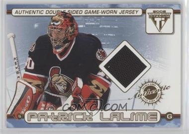 2001-02 Pacific Private Stock Titanium - Authentic Double-Sided Game-Worn Jersey #64 - Patrick Lalime, Simon Gagne