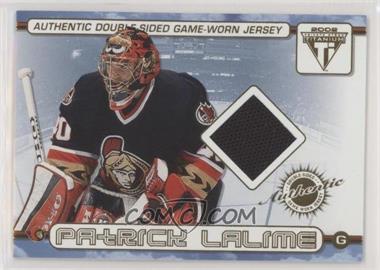 2001-02 Pacific Private Stock Titanium - Authentic Double-Sided Game-Worn Jersey #64 - Patrick Lalime, Simon Gagne