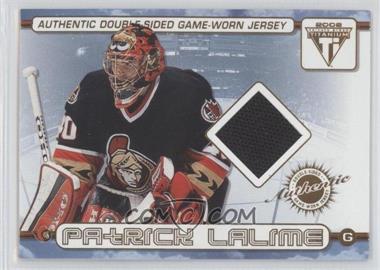 2001-02 Pacific Private Stock Titanium - Authentic Double-Sided Game-Worn Jersey #64 - Patrick Lalime, Simon Gagne