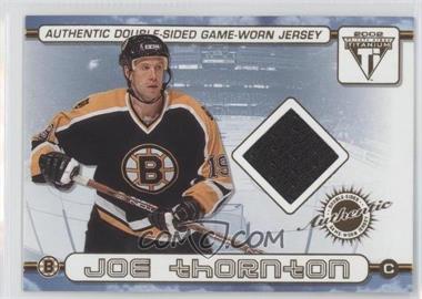 2001-02 Pacific Private Stock Titanium - Authentic Double-Sided Game-Worn Jersey #74 - Joe Thornton, Bill Guerin