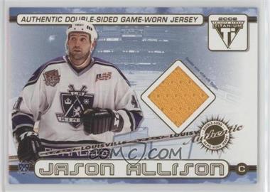 2001-02 Pacific Private Stock Titanium - Authentic Double-Sided Game-Worn Jersey #75 - Jason Allison, Ziggy Palffy
