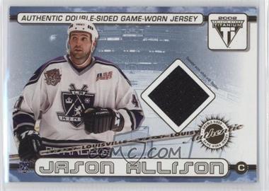 2001-02 Pacific Private Stock Titanium - Authentic Double-Sided Game-Worn Jersey #75 - Jason Allison, Ziggy Palffy