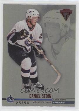 2001-02 Pacific Private Stock Titanium - [Base] - Red #138 - Daniel Sedin /94