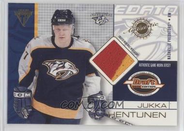 2001-02 Pacific Private Stock Titanium Draft Edition - [Base] #50 - Jukka Hentunen