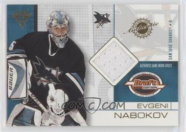 2001-02 Pacific Private Stock Titanium Draft Edition - [Base] #86 - Evgeni Nabokov