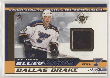 2001-02 Pacific Vanguard - Double-Sided Authentic Game-Used Memorabilia #28 - Dallas Drake, Mike Eastwood