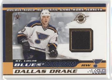 2001-02 Pacific Vanguard - Double-Sided Authentic Game-Used Memorabilia #28 - Dallas Drake, Mike Eastwood