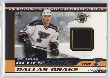 2001-02 Pacific Vanguard - Double-Sided Authentic Game-Used Memorabilia #28 - Dallas Drake, Mike Eastwood