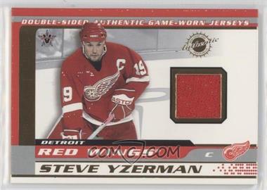 2001-02 Pacific Vanguard - Double-Sided Authentic Game-Used Memorabilia #38 - Steve Yzerman, Eric Lindros