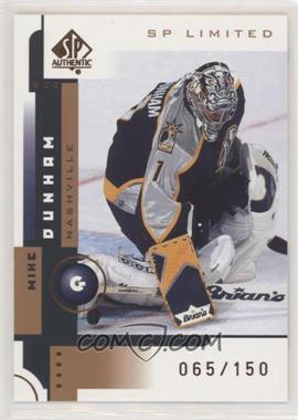 2001-02 SP Authentic - [Base] - SP Limited #46 - Mike Dunham /150