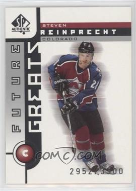 2001-02 SP Authentic - [Base] #122 - Steve Reinprecht /3500