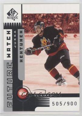 2001-02 SP Authentic - [Base] #138 - Jukka Hentunen /900