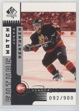 2001-02 SP Authentic - [Base] #138 - Jukka Hentunen /900