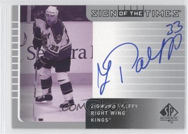 2001-02 SP Authentic - Sign of the Times #ZP - Ziggy Palffy