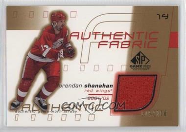 2001-02 SP Game Used Edition - Authentic Fabric - Gold #AF-BS - Brendan Shanahan /300