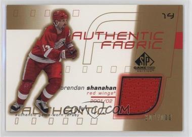 2001-02 SP Game Used Edition - Authentic Fabric - Gold #AF-BS - Brendan Shanahan /300