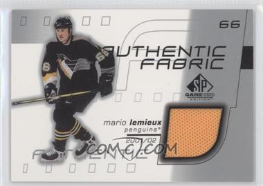 2001-02 SP Game Used Edition - Authentic Fabric #AF-ML - Mario Lemieux