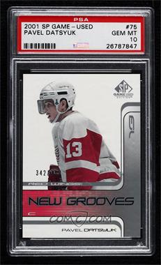 2001-02 SP Game Used Edition - [Base] #75 - New Grooves - Pavel Datsyuk /499 [PSA 10 GEM MT]