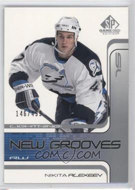 2001-02 SP Game Used Edition - [Base] #98 - New Grooves - Nikita Alexeev /499