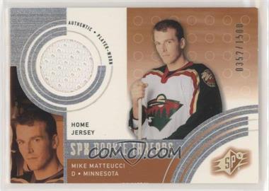 2001-02 SPx - [Base] #141.1 - Mike Matteucci (Home Jersey) /1500