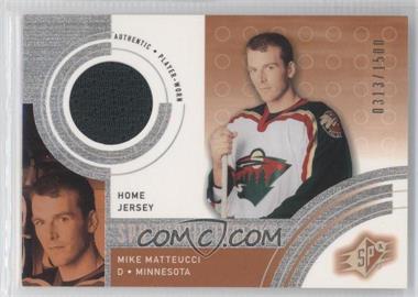 2001-02 SPx - [Base] #141.1 - Mike Matteucci (Home Jersey) /1500