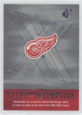 2001-02 SPx - Rookie Redemptions Expired #RR11 - Detroit Red Wings