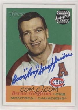 2001-02 Topps Heritage - Certified Autograph Issue #A-BG - Bernie Geoffrion