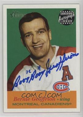 2001-02 Topps Heritage - Certified Autograph Issue #A-BG - Bernie Geoffrion