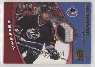 2001-02 Topps Reserve - Game-Worn Jerseys - Number Relics #TR#-DoB - Donald Brashear