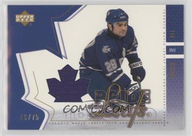 2001-02 Upper Deck - Pride of the Leafs #ML-TD - Tie Domi /75 [EX to NM]