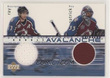 2001-02 Upper Deck - Stanley Cup Finals Dual Jerseys #DJ-BR - Ray Bourque, Patrick Roy