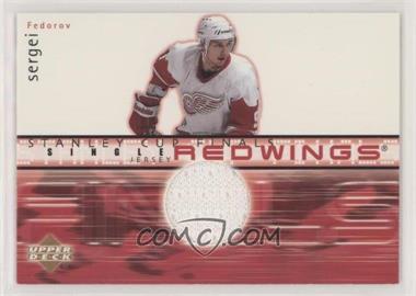 2001-02 Upper Deck - Stanley Cup Finals Jerseys #FJ-SF - Sergei Fedorov [EX to NM]