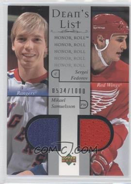 2001-02 Upper Deck Honor Roll - [Base] #95 - Mikael Samuelsson, Sergei Fedorov /1000