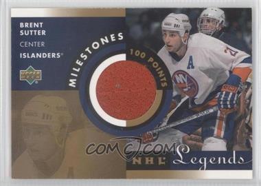 2001-02 Upper Deck Legends - Milestones Jerseys #M-BS - Brent Sutter