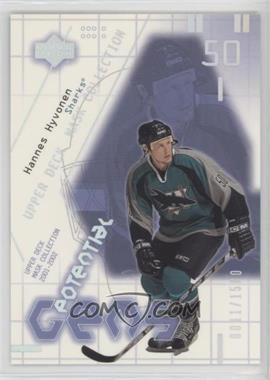 2001-02 Upper Deck Mask Collection - [Base] #165 - Hannes Hyvonen /1500