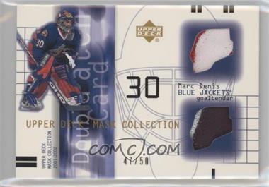 2001-02 Upper Deck Mask Collection - Double Patch #DP-MD - Marc Denis /50