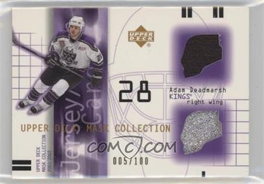 2001-02 Upper Deck Mask Collection - Jersey and Patch #JP-AD - Adam Deadmarsh /100