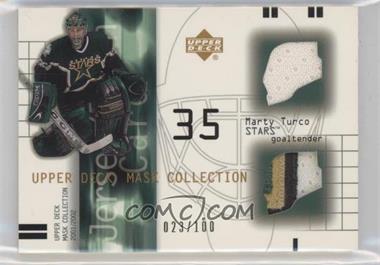 2001-02 Upper Deck Mask Collection - Jersey and Patch #JP-MT - Marty Turco /50