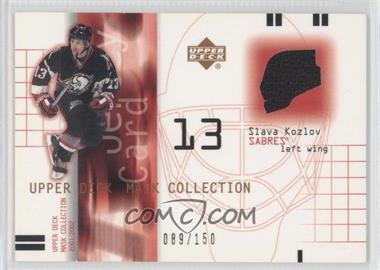 2001-02 Upper Deck Mask Collection - Jersey #J-KO - Slava Kozlov /150