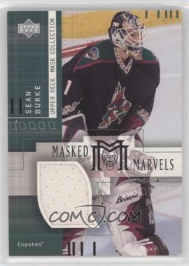 2001-02 Upper Deck Mask Collection - Masked Marvels #MM-SB - Sean Burke