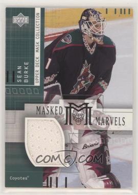 2001-02 Upper Deck Mask Collection - Masked Marvels #MM-SB - Sean Burke