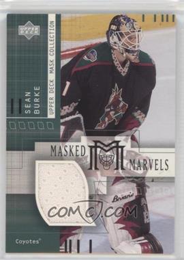 2001-02 Upper Deck Mask Collection - Masked Marvels #MM-SB - Sean Burke