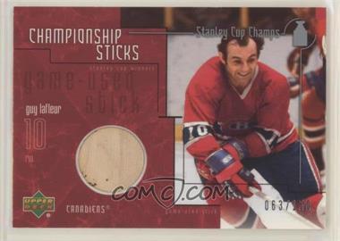 2001-02 Upper Deck Stanley Cup Champs - Championship Sticks #S-GL - Guy Lafleur /150