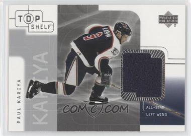 2001-02 Upper Deck Top Shelf - Game-Used Jerseys #TJ-PK - Paul Kariya