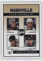 Team Checklist - Mike Dunham, David Legwand, Scott Walker, Cliff Ronning