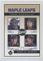 Team Checklist - Darcy Tucker, Mats Sundin, Gary Roberts, Curtis Joseph