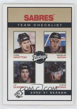 2001-02 Upper Deck Vintage - [Base] #35 - Team Checklist - Chris Gratton, Miroslav Satan, J.P. Dumont, Curtis Brown