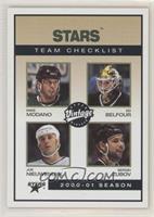 Team Checklist - Mike Modano, Ed Belfour, Joe Nieuwendyk, Sergei Zubov