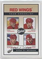 Team Checklist - Steve Yzerman, Niklas Lidstrom, Brendan Shanahan, Tomas Holmst…